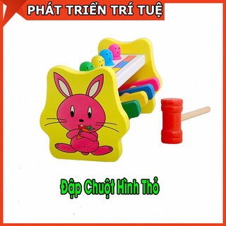Bộ Đập Chuột Hình Thỏ Đồ Chơi Gỗ Thông Minh Cho Bé