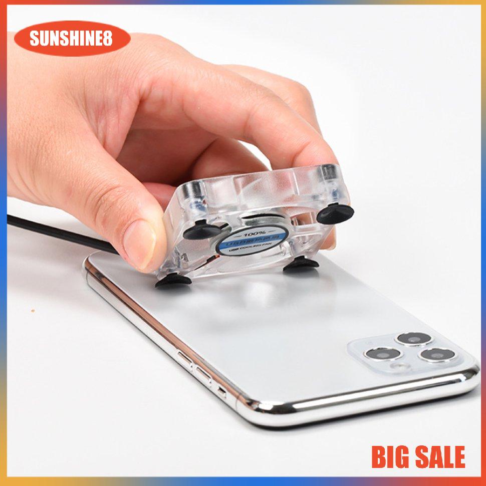 【SUN】[NEW]Mobile Phone Cooling Fan Silicone Suction Cup USB Charging Cooling Artifact