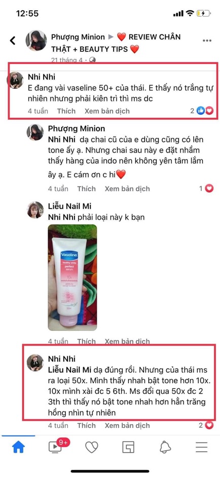 [HÀNG XÁCH TAY NỘI ĐỊA THÁI CHUẨN] kem dưỡng trắng da vaseline 10x/50x 320ml