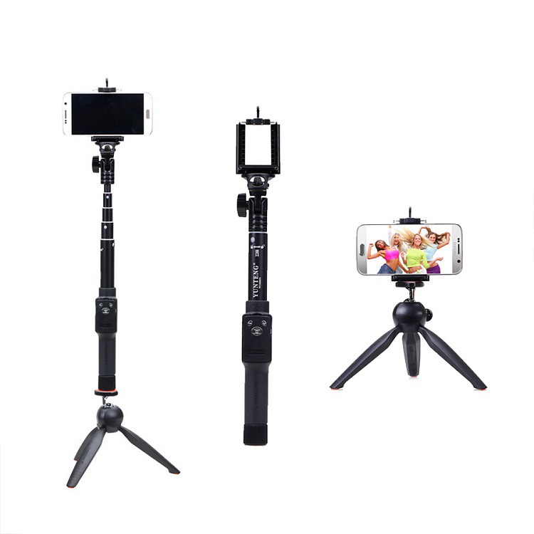 Gậy Selfie, Gậy Chụp Ảnh Đa Năng 2in1 Bluetooth YUNTENG 1288 Chân Mini Tripod Bán Combo Và Bá Lẻ Gậy