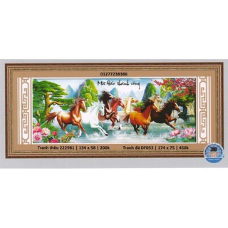 Tranh thêu chữ thập Dielianhua mã đáo thành công 222981 (134 x 58 cm)