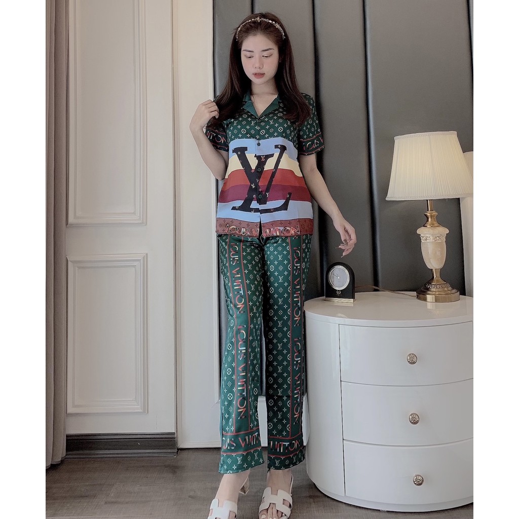 MẪU MỚI ☘Đồ Bộ Pijama - Bộ Lụa Tay Ngắn Chất Liệu Satin | BigBuy360 - bigbuy360.vn