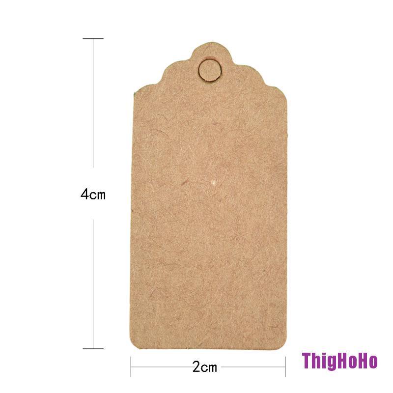 Set 100 thẻ giấy kraft trang trí quà tặng