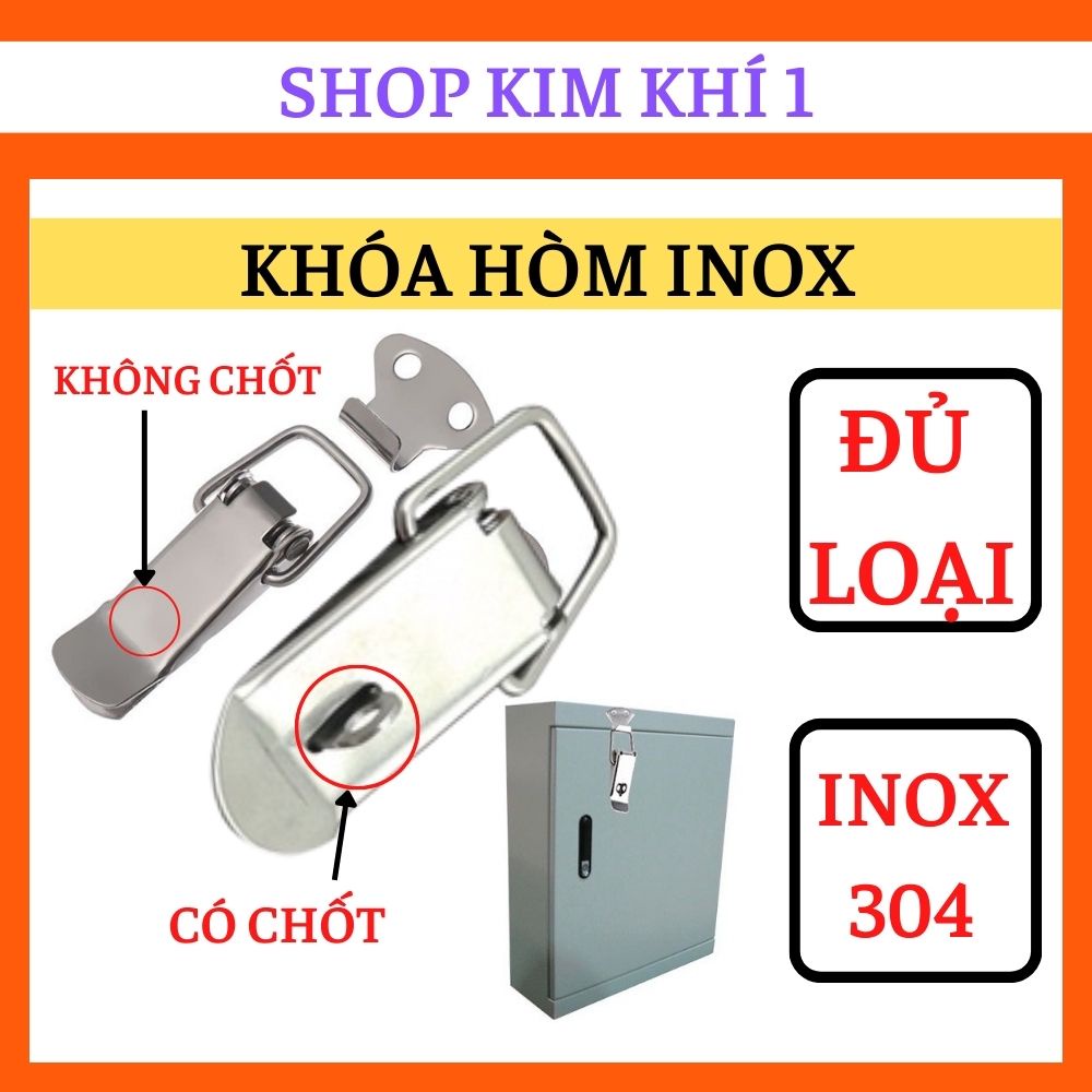 Khoá gài khóa hòm inox lắp hòm đạn