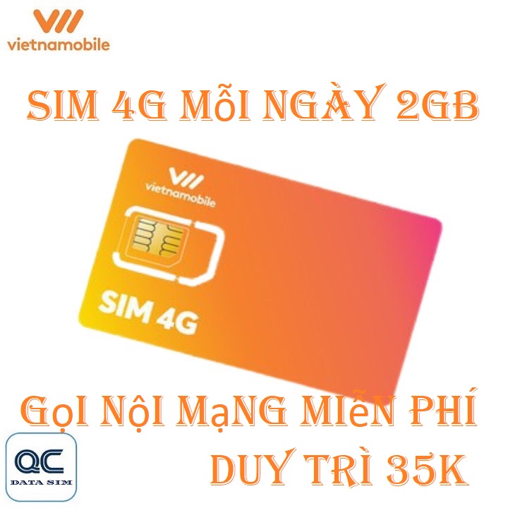 Sim 4G Vietnamobile mỗi ngày 2GB gọi miễn phí