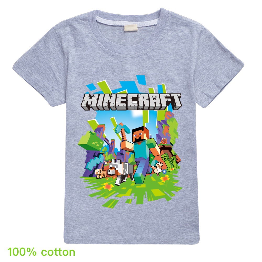 Áo Thun 100% Cotton In Chữ Game Minecraft 2020
