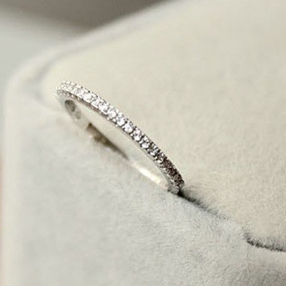 Nhẫn Mạ Bạc 925 Đính Đá Nhân Tạo Thời Trang