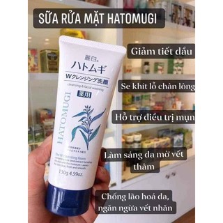 Sữa rửa mặt hatomugi naturie hạt ý dĩ 130g