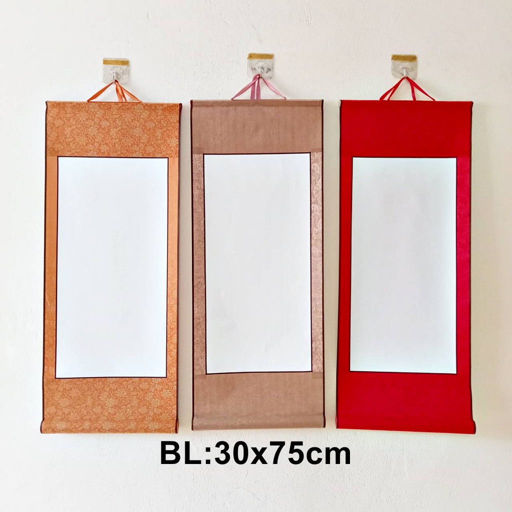 Biểu lụa thư pháp các mẫu 30x75cm