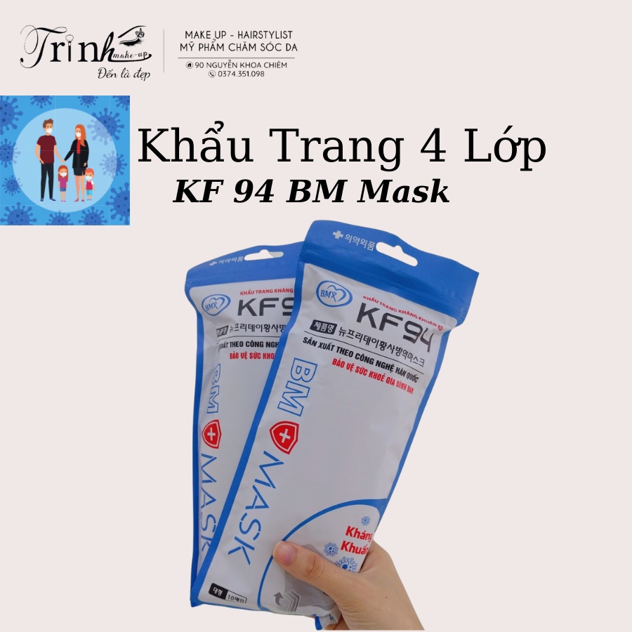 Khẩu Trang 4D Mask 4 Lớp, Phòng Chống Giọt Bắn Hiệu Quả chuẩn FDA - CE 3 Màu Bịch 10 cái