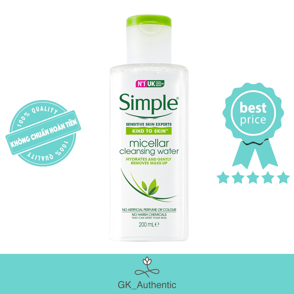 Nước Tẩy Trang Simple 200ml