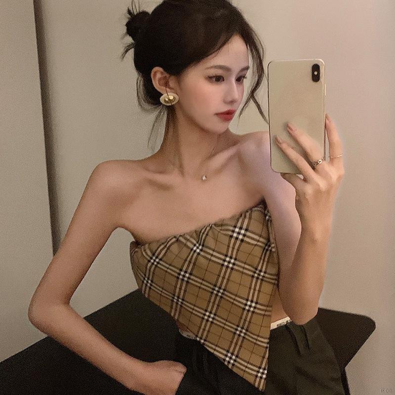 Áo ống ca rô xinh xắn dành cho nữ | BigBuy360 - bigbuy360.vn