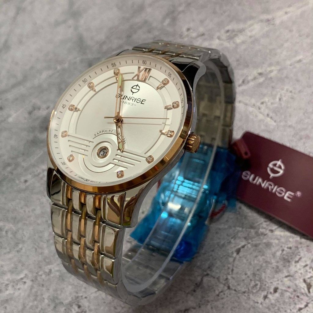 Đồng hồ Sunrise Nam chính hãng Nhật Bản M1226SA.RG.T - kính saphire chống trầy - chố