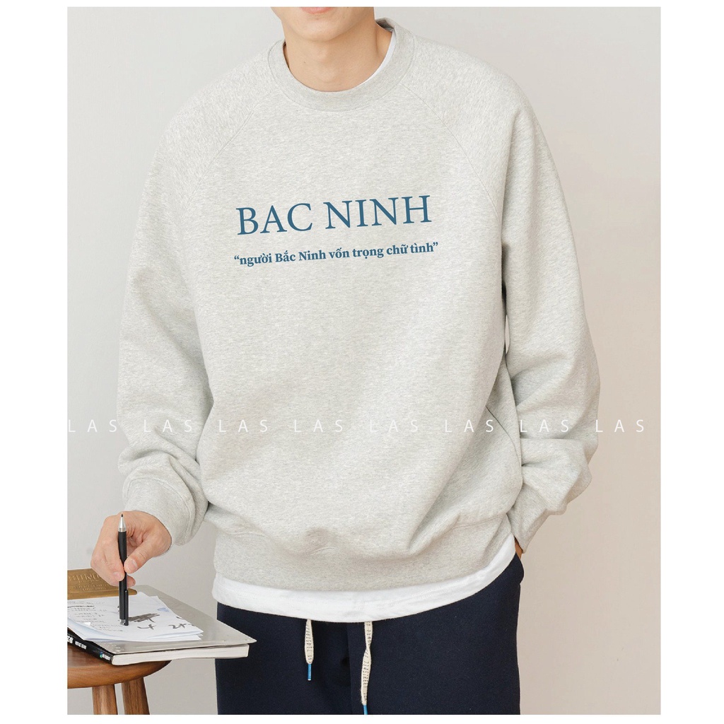 Áo Sweater Các Tỉnh Thành Việt Nam Áo Nỉ Dài Tay Oversize Màu Xám By LAS