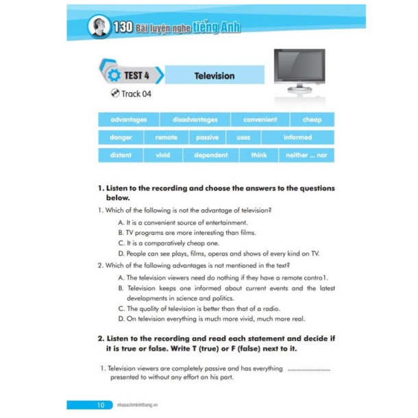Sách - 130 bài luyện nghe tiếng Anh ( Kèm CD)