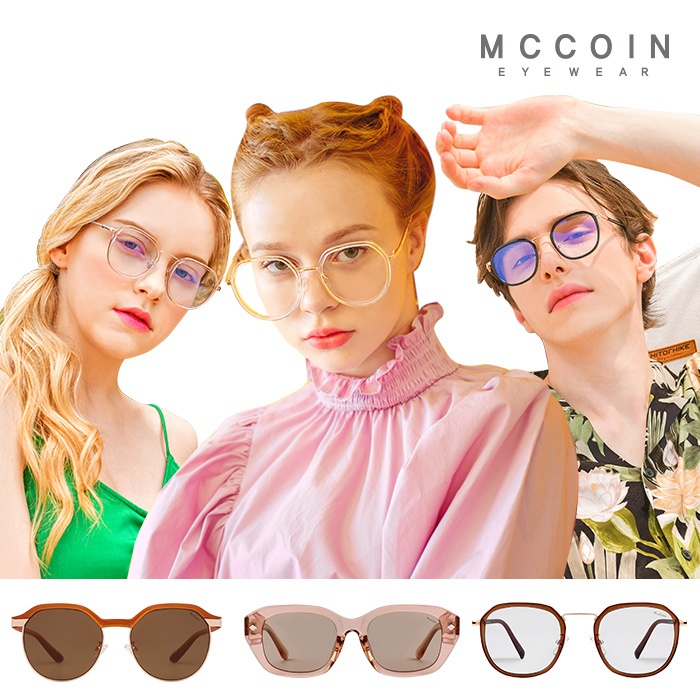 Kính thời trang, Mắt kính nam nữ MCCOIN Hàn Quốc chính hãng đủ bill