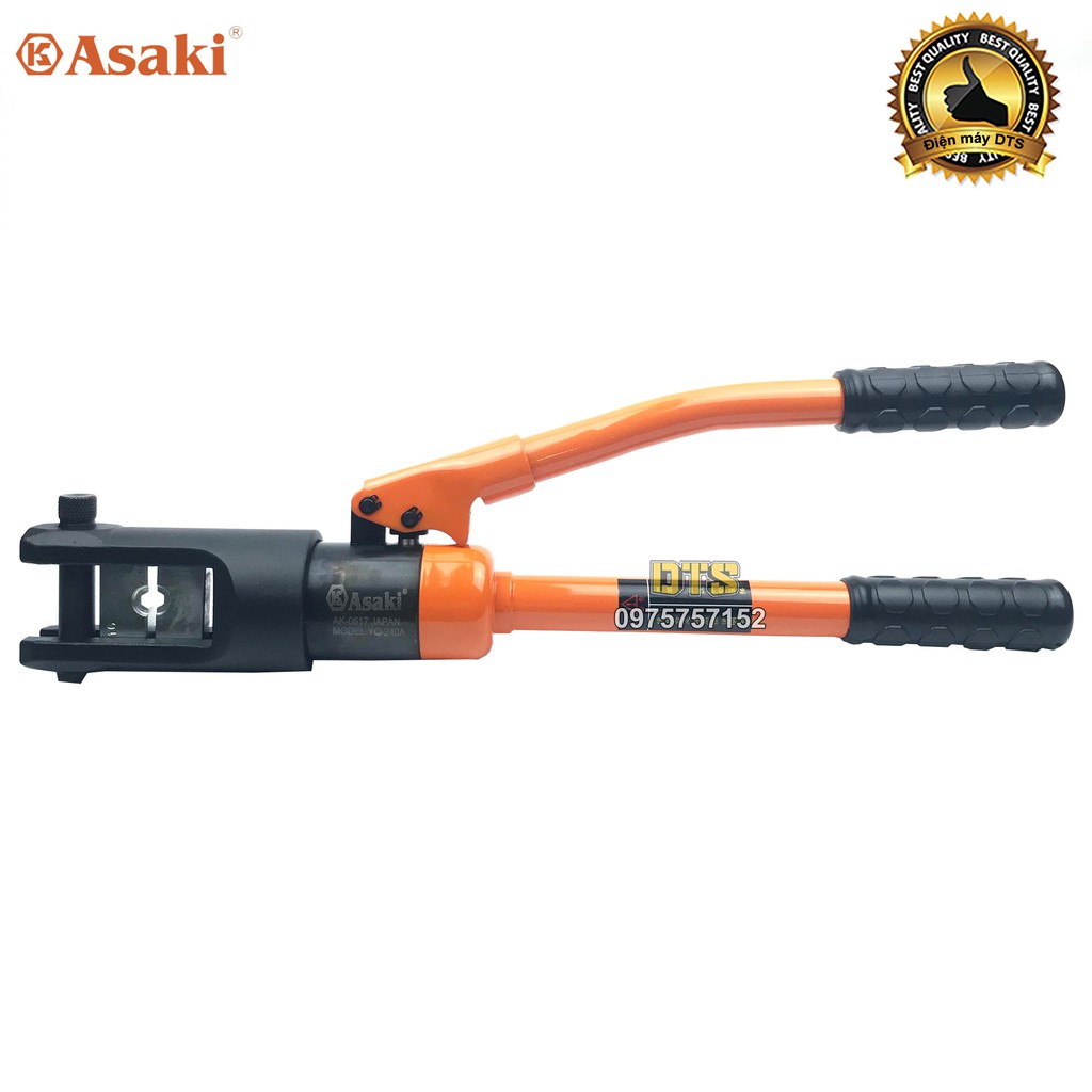 Bộ kìm bấm cos thủy lực 240mm2 Asaki AK-0617 (YQ-240), kìm thủy lực ép cos đa năng, bấm cốt dây điện đầu cuối