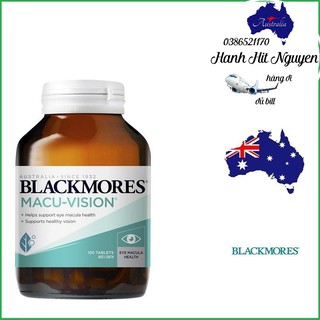 Bổ mắt Blackmores Macu Vision Úc giảm khô mắt, mỏi mắt 125 viên 150 viên - đủ bill - đi air