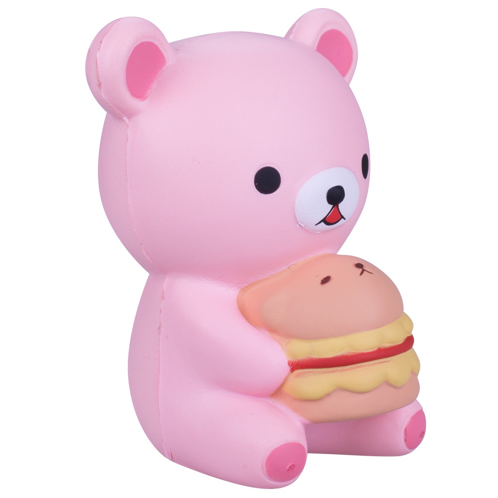 Squishy Lớn JUMBO Hình Gấu ôm bánh gấu nâu Đồ Chơi Xốp Giảm Stress Hình mềm mịn dễ Thương đàn hồi Cho Bé