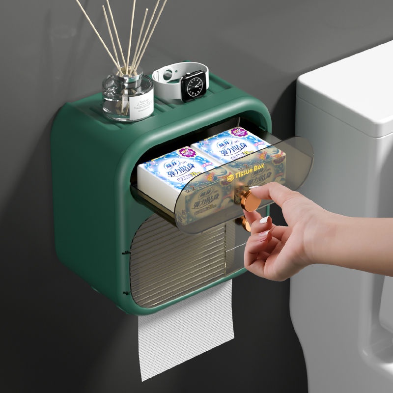 Hộp đựng đồ Vệ Sinh Hộp đựng Giấy Vệ Sinh Hộp đựng Giấy Vệ Sinh Giá Treo Tường Chống Thấm Nước Hộp Giấy Cuộn Cao Cấp Treo Tường