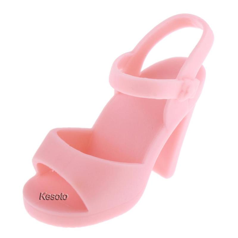Giày Cao Gót Màu Hồng Xinh Xắn Cho Búp Bê BJD 1 / 4