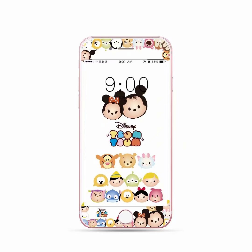 Kính Cường Lực Bảo Vệ Màn Hình In Hình Mickey Minnie Cho Iphone 7 I8 I6 6s Plus 7plus