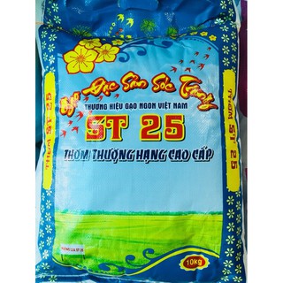 Gạo ST25 nguyên chất, xay xát mộc (túi 10kg)