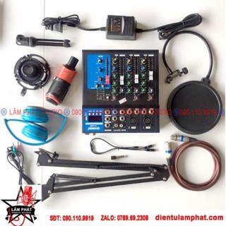 Trọn Bộ Mixer Yamaha F4 Màn HÌnh LED Và Micro Takstar PC-K320 Thu Âm, Livestream