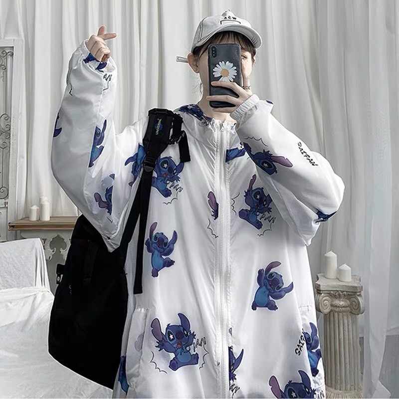 Áo khoác dù unisex form rộng 3D Hoạt Hình, nam nữ ulzzang WIND