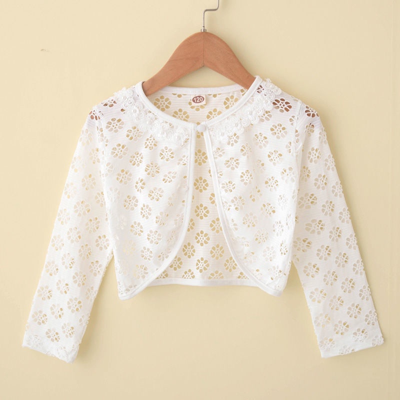 Áo Khoác Cardigan Tay Ngắn Phong Cách Công Chúa Dành Cho Bé Gái