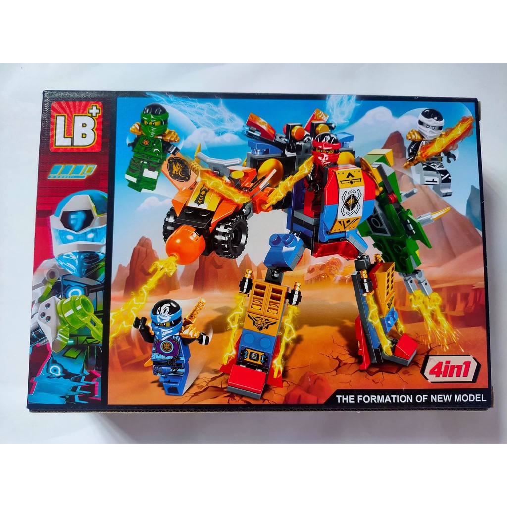 Lắp ráp xếp hình lego ninjago tenma Dũng sĩ cưỡi rồng của ninjago 4 in 1