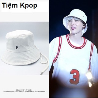 Mũ bucket trắng/ đen giống BTS Suga