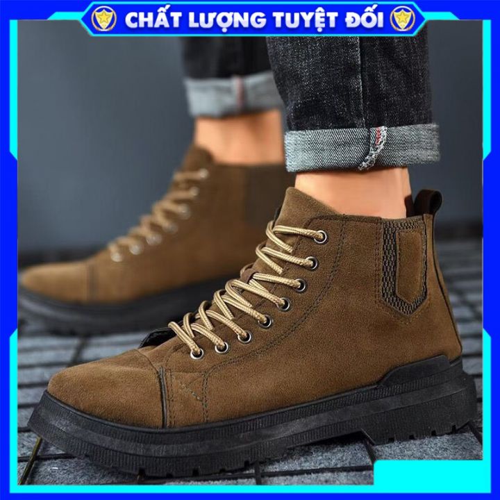 [HÀNG CAO CẤP]Giày Da Cao Cấp, Giày Boot Nam Da Lộn Cao Cổ Đẹp Hàn Quốc MenShoes | BigBuy360 - bigbuy360.vn