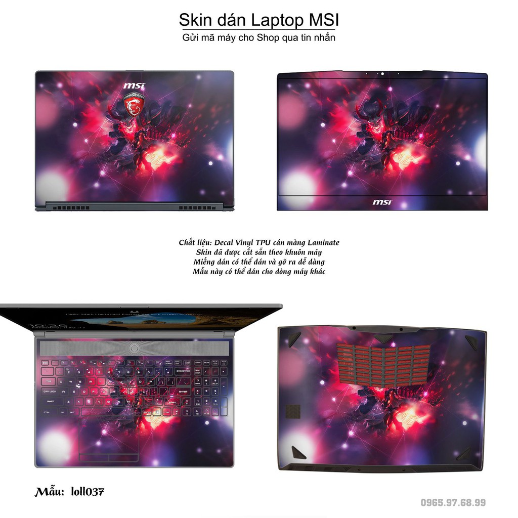 Skin dán Laptop MSI in hình Liên Minh Huyền Thoại nhiều mẫu 5 (inbox mã máy cho Shop)