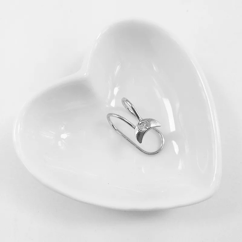 Zing Korean pearl earrings Single diamond ear clip U-shaped ear clip single set 769