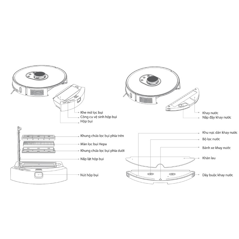 Probot Nelson A9 MAX, Robot hút bụi lau nhà thông minh  tự đổ rác Lực Hút Mạnh Nhất 30000pa ...