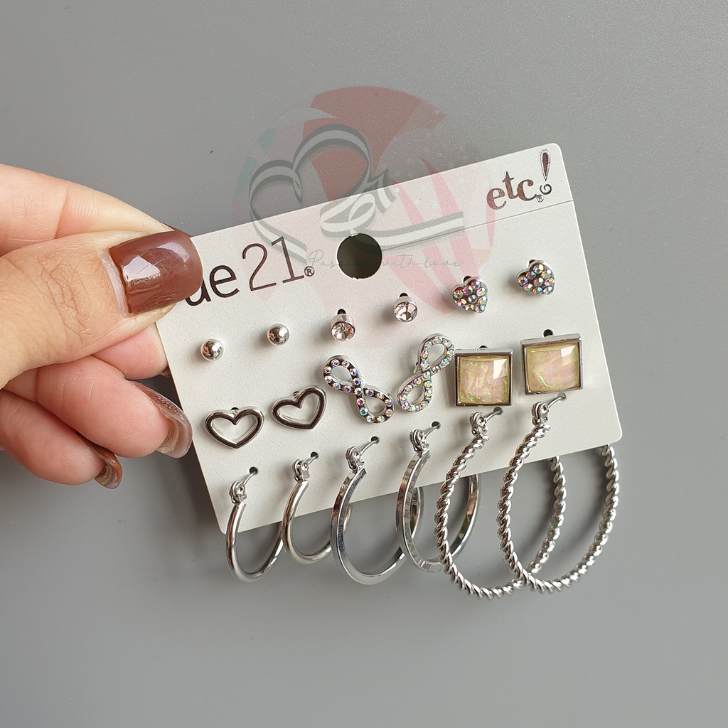 Bộ sưu tập bông tai và set bông tai Ru 21 xuất khẩu Anh số 1