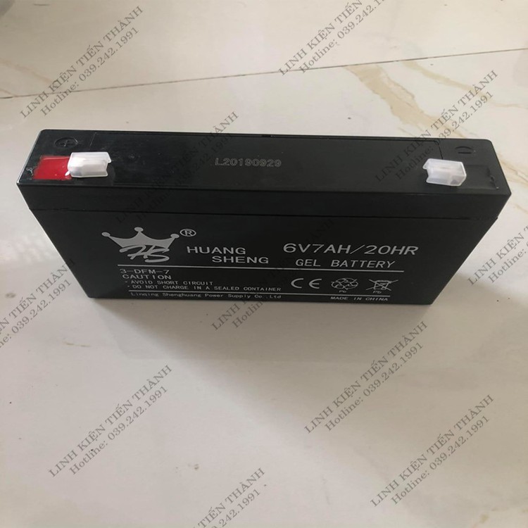Bình Acquy 6V7ah/20HR Dành Cho Ô Tô Xe Máy Điện Trẻ Em , Quạt Tích Điện ....vv