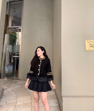 Áo dạ lông hoàng gia
