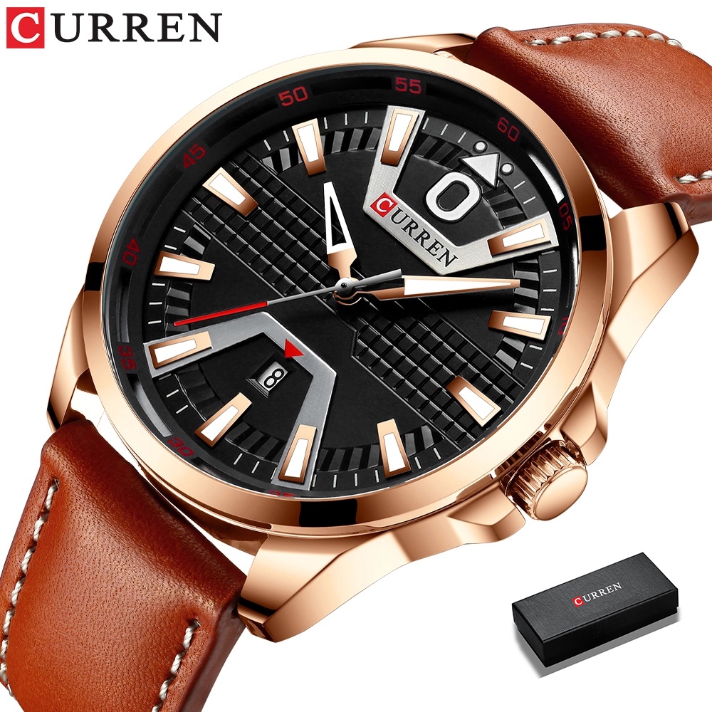 Đồng hồ nam CURREN 8379 Quartz dây da hiển thị ngày tự động kiểu doanh nhân