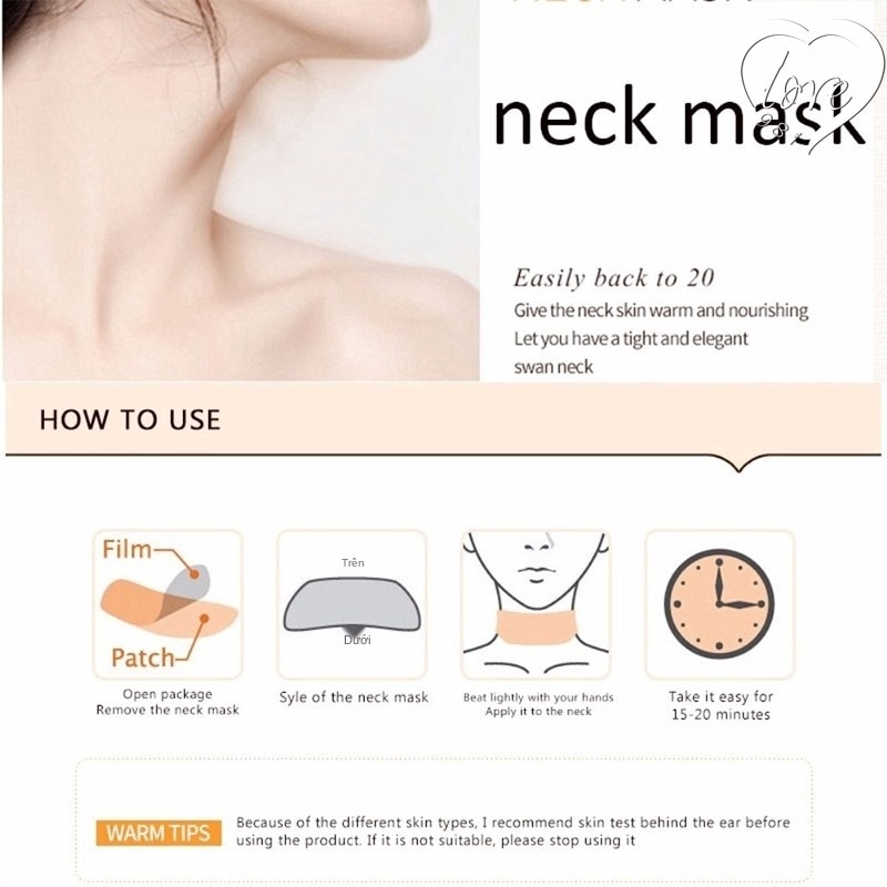 [Hàng mới về] Mặt nạ dưỡng vùng da cổ dưỡng ẩm chăm sóc hiệu quả | BigBuy360 - bigbuy360.vn