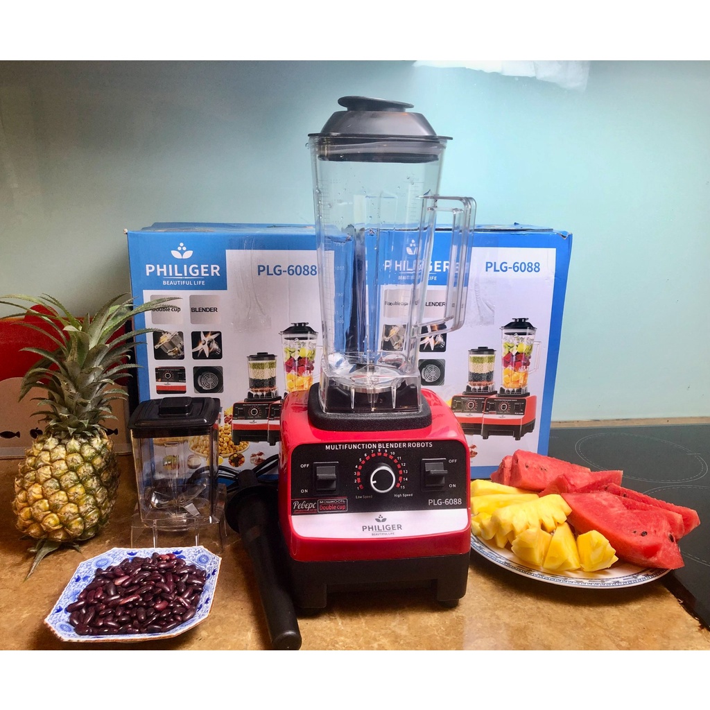 Máy Xay Sinh Tố Công Nghiệp Công Suất 4500W. Máy Xay Đa Năng Xay Đá, Xay Thịt Cá, Máy Xay Sinh Tố. Bảo hành 12 tháng