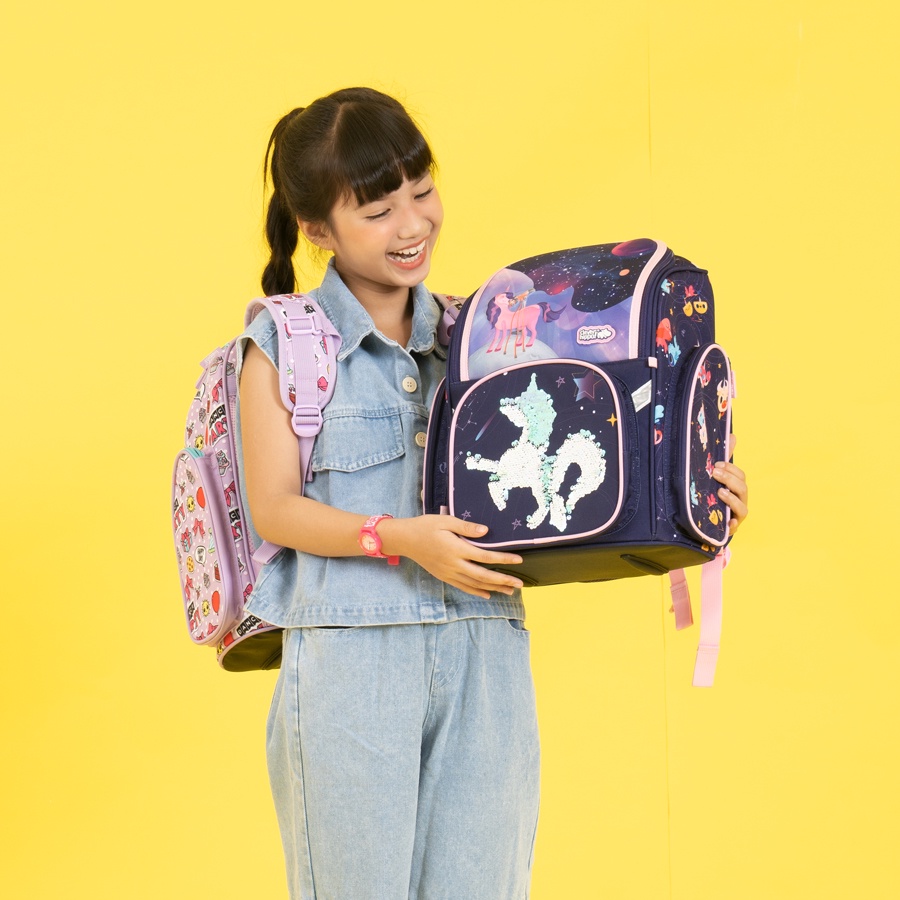 Ba Lô Cho Bé CLEVERHIPPO Fancy - Kì Lân Ngân Hà Tím BU1216/PURPLE