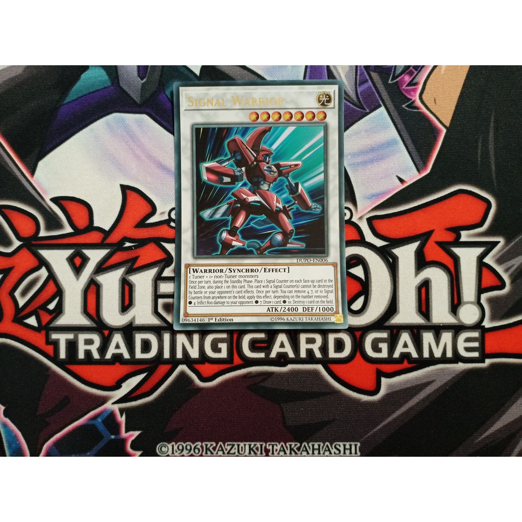Thẻ bài Yugioh chính hãng Signal Warrior - DUPO-EN006 - Ultra Rare 1st Edition