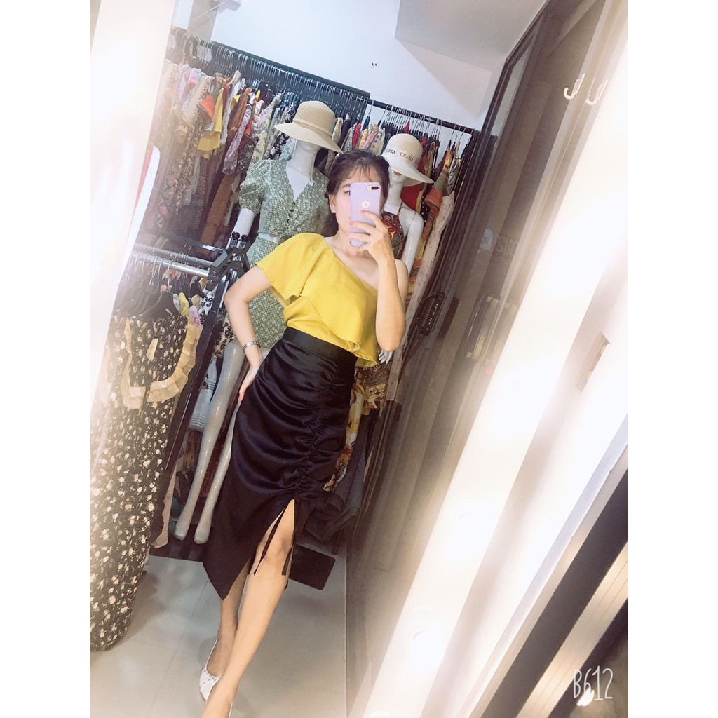 Hình thật - Chân váy lụa rút dây xẻ đùi dáng dài ⚡ FREESHIP ⚡ thiết kế nhiều màu nhiều size chất siêu mát, dày mịn