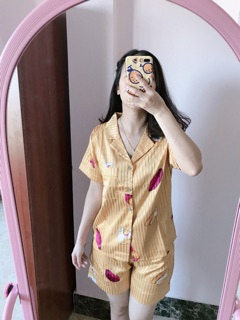 Pizama lụa gấm ( ảnh thật+video)