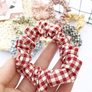 Dây cột tóc họa tiết ca rô
