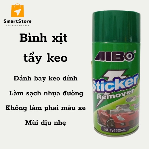 Bình xịt tẩy vết bẩn, keo dán, nhựa đường AIBO chính hãng