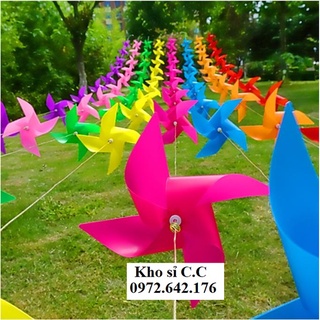 [Kho Sỉ] Combo 100 chong chóng nhựa đủ màu ĐK 25 cm dây treo