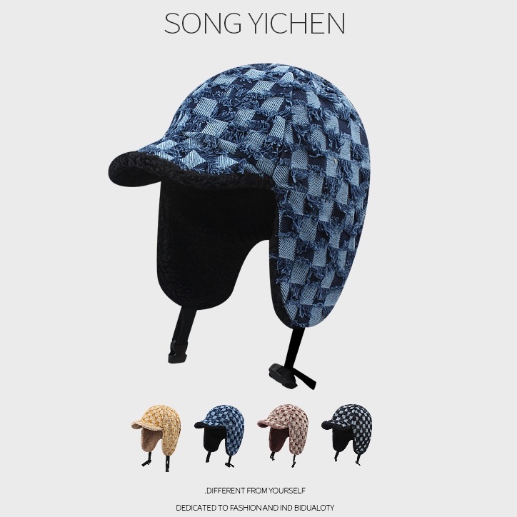 Mũ Cao Bồi Dày Dặn Chống Gió Giữ Ấm Tai Thời Trang Thu Đông Hàn Quốc Cho Nữ